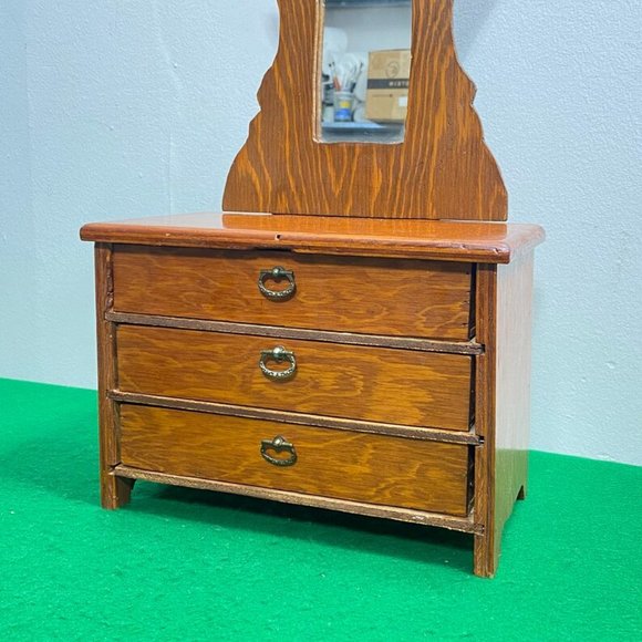 Gunther Mele 1970's Wooden Jewelry Box. Jewellery with Drawers. Vintage Wooden J - Picture 10 of 10